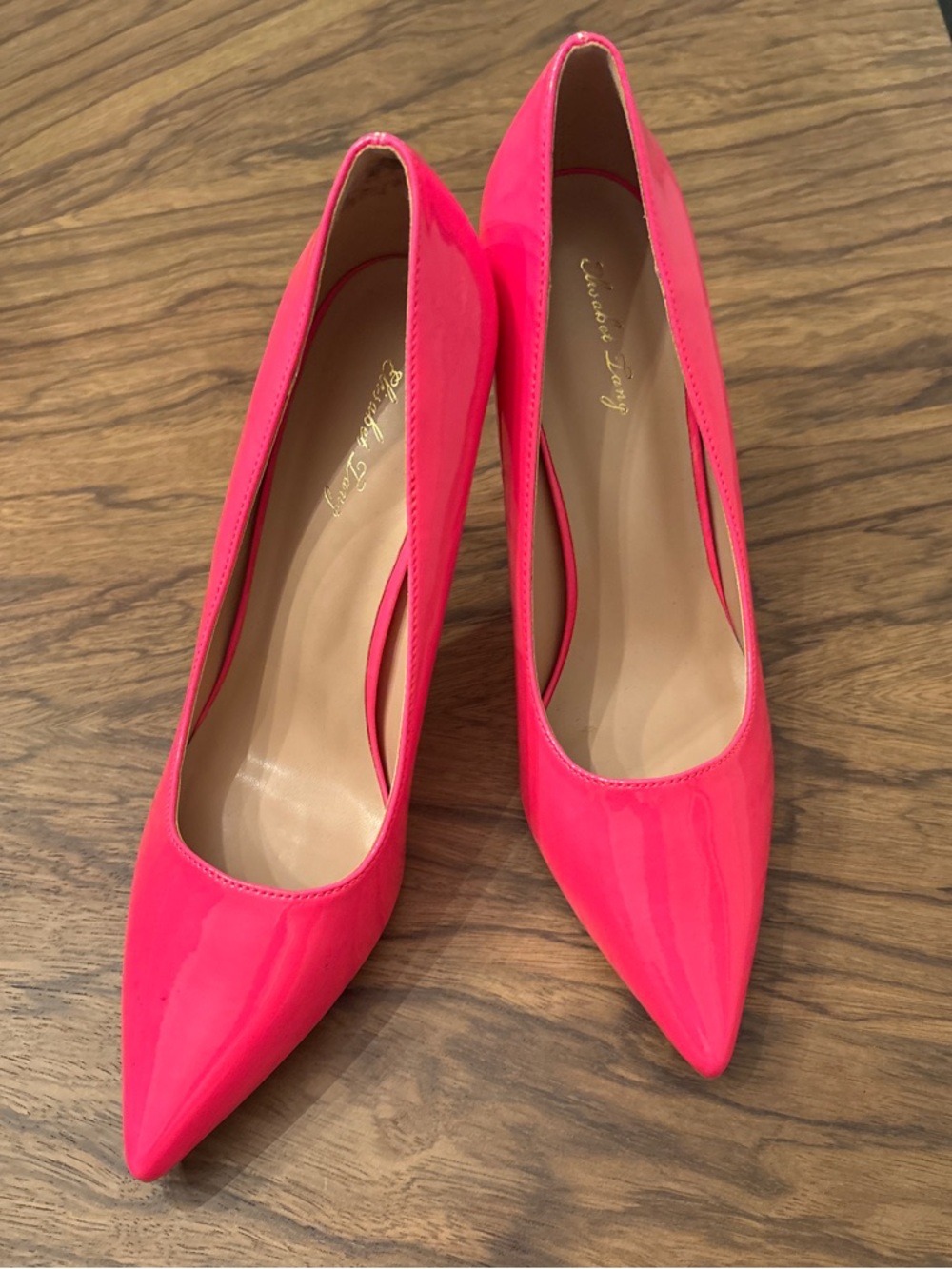 Classic Pointed-Toe Pump High Heel in Neon Pink - Women’s Size 9